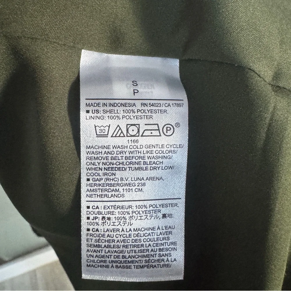 Banana Republic Blouson V-Neck Maxi Dress – Camo Green (Small) - Picture 8 of 8